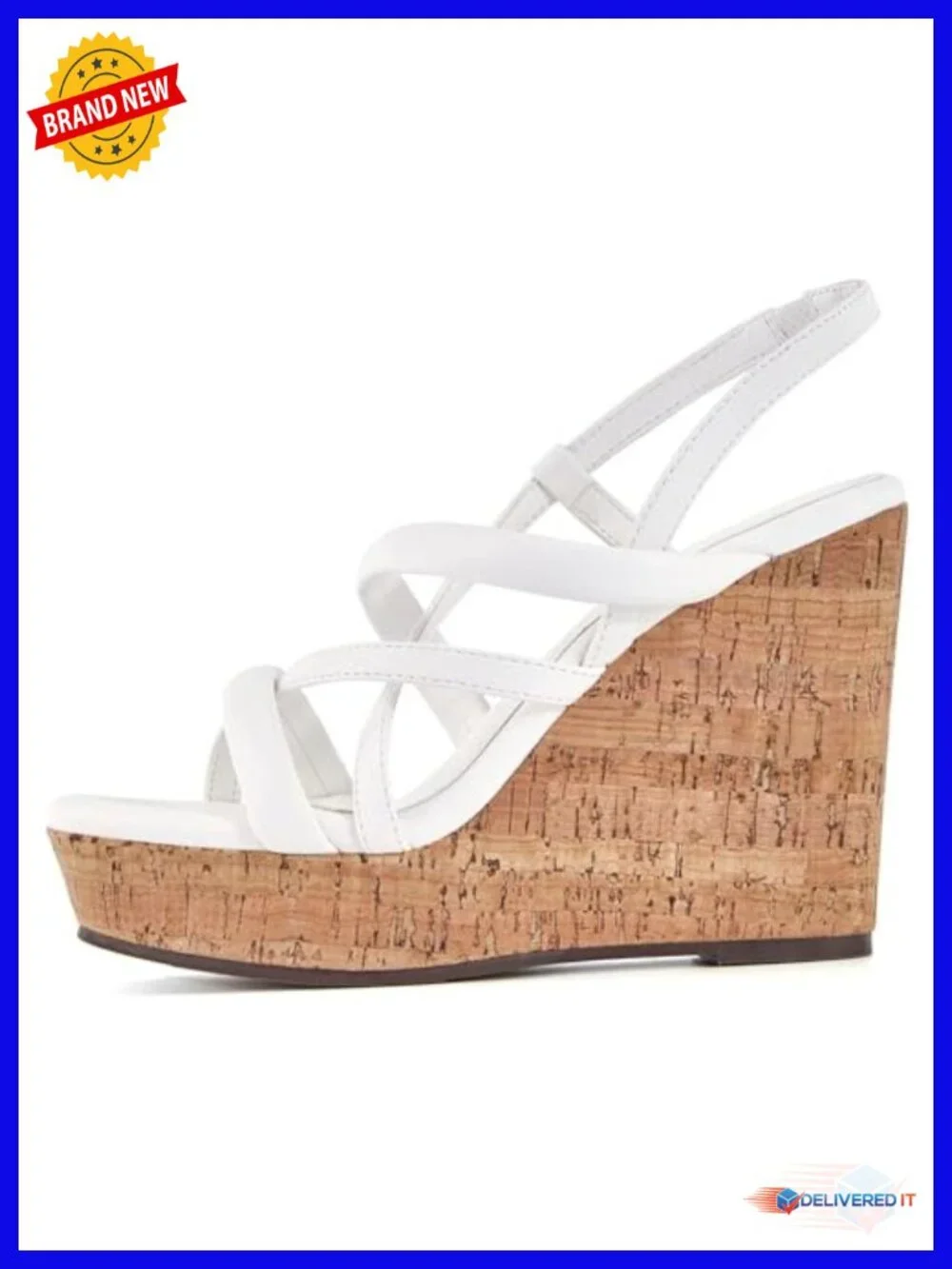 Wedge Platform Sandals Cork Espadrilles Slingback Heels Summer Shoes